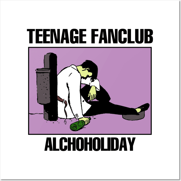 Teenage Fanclub - Alcoholiday - Tribute Artwork - White Wall Art by Vortexspace